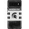 Michigan State University Black and White Stripes Pixel Cases